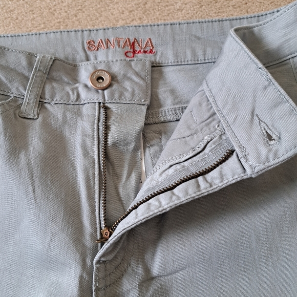 Santana Jeans Cropped Denim Grey Jean Capri Size 8 Straight Leg - Picture 6 of 11
